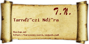 Tarnóczi Nóra névjegykártya