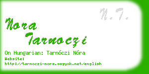 nora tarnoczi business card