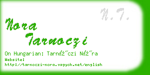 nora tarnoczi business card
